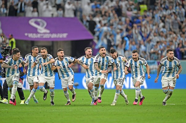Argentina celebrate v Netherlands Quarter Final World Cup Qatar 2022