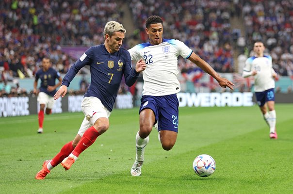 Jude Bellingham England v Antoine Griezmann France Quarter Final World Cup 2022