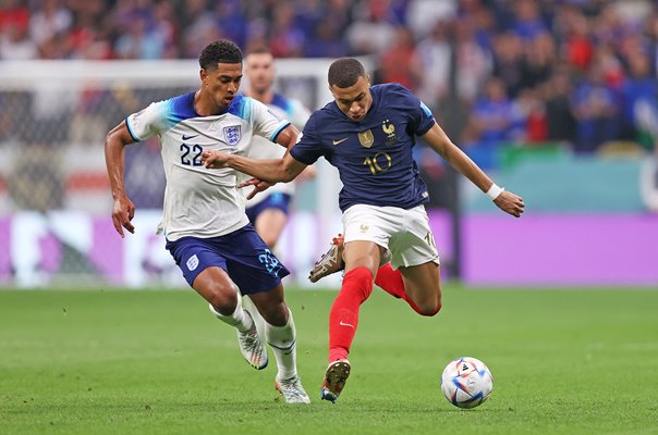 Kylian Mbappe France v Jude Bellingham England Quarter Final World Cup 2022