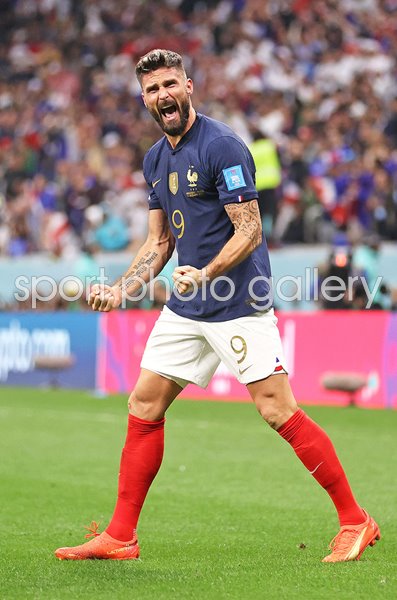 Olivier Giroud France scores v England Quarter Final World Cup 2022