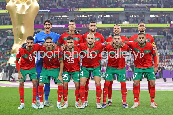 Morocco team v Portugal Quarter Final World Cup Qatar 2022