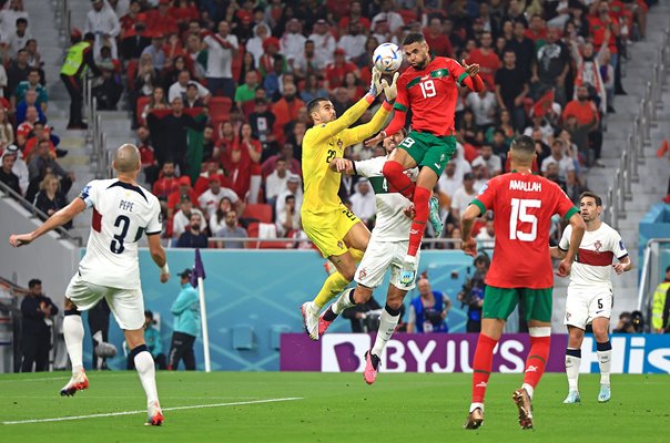 Youssef En-Nesyri Morocco winner v Portugal Quarter Final World Cup 2022