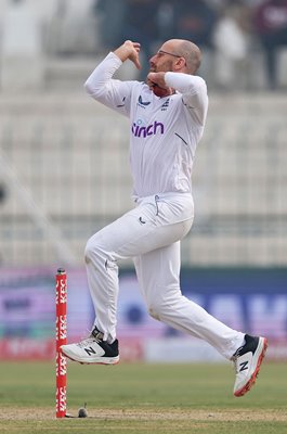 Jack Leach England spin bowler v Pakistan Multan Test 2022