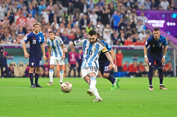 Lionel Messi Argentina penalty strike v Croatia Semi Final World Cup 2022