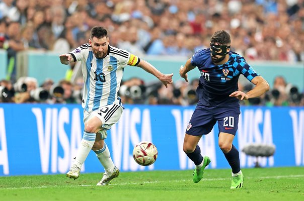 Lionel Messi Argentina v Josko Gvardiol Croatia Semi Final World Cup 2022