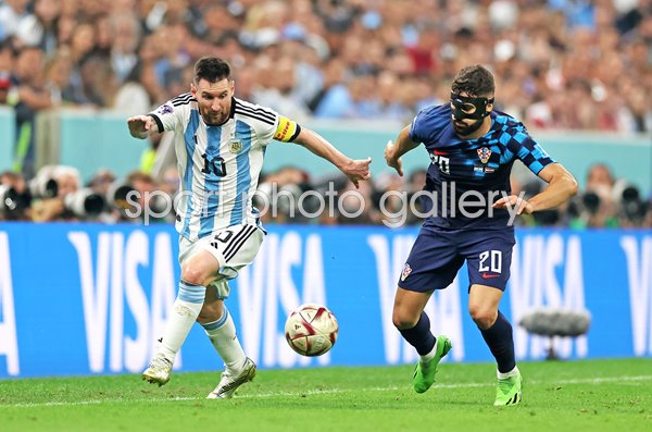 Lionel Messi Argentina v Josko Gvardiol Croatia Semi Final World Cup 2022
