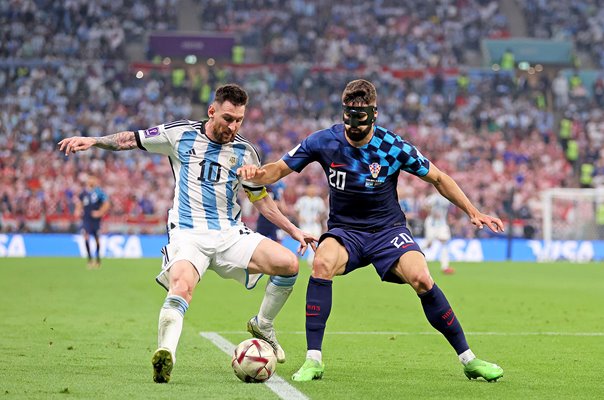 Lionel Messi Argentina v Josko Gvardiol Croatia Semi Final World Cup 2022