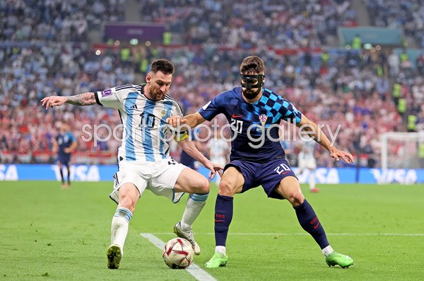 Lionel Messi Argentina v Josko Gvardiol Croatia Semi Final World Cup 2022