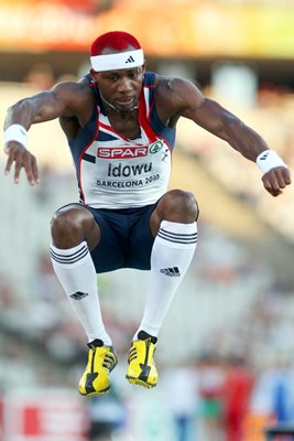 Phillips Idowu Triple Jump action in Barcelona