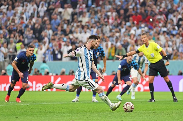 Lionel Messi Argentina penalty v Croatia Semi Final World Cup Qatar 2022