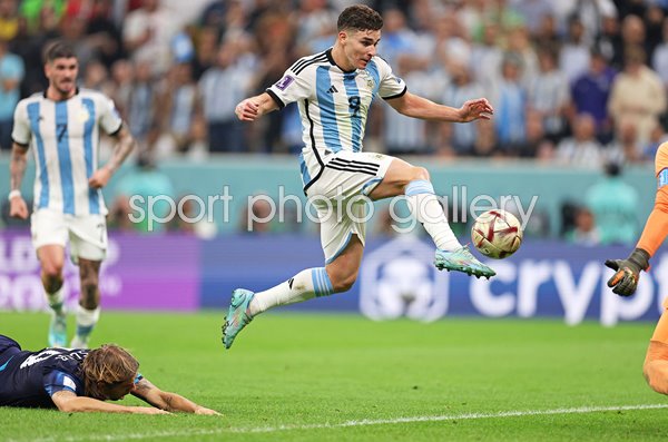 Julian Alvarez Argentina scores v Croatia Semi Final FIFA World Cup 2022