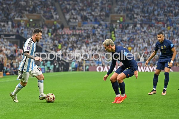 Lionel Messi Argentina v Griezmann & Mbappe World Cup Final 2022