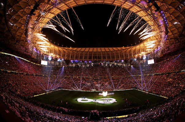 Lionel Messi Argentina lifts World Cup Trophy Lusail Stadium Qatar 2022