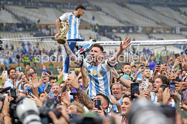 Lionel Messi Argentina celebrates World Cup Victory Qatar 2022