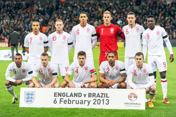 England team v Brazil Wembley 2013