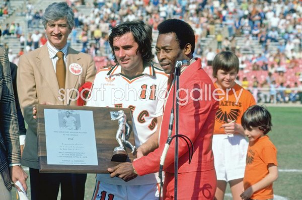 Pele Brazil and New York Cosmos & George Best Aztecs 1978