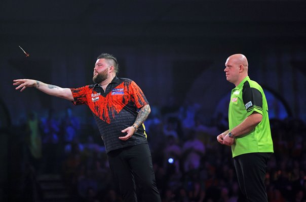 Michael Smith England v Michael van Gerwen Netherlands World Darts Final 2023