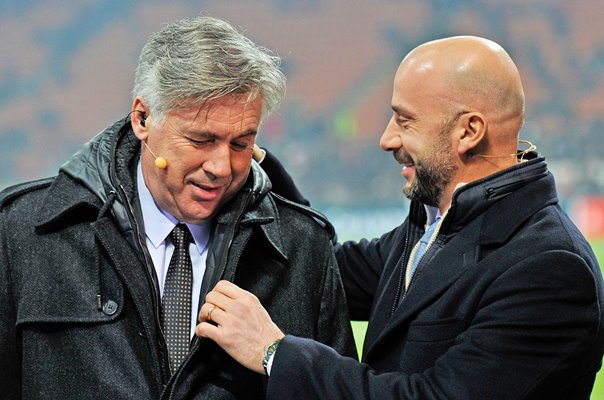 Carlo Ancelotti & Gianluca Vialli AC Milan v Barcelona Champions League 2011