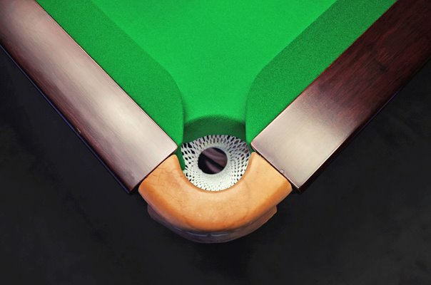 Snooker table corner pocket view Masters Final London 2023