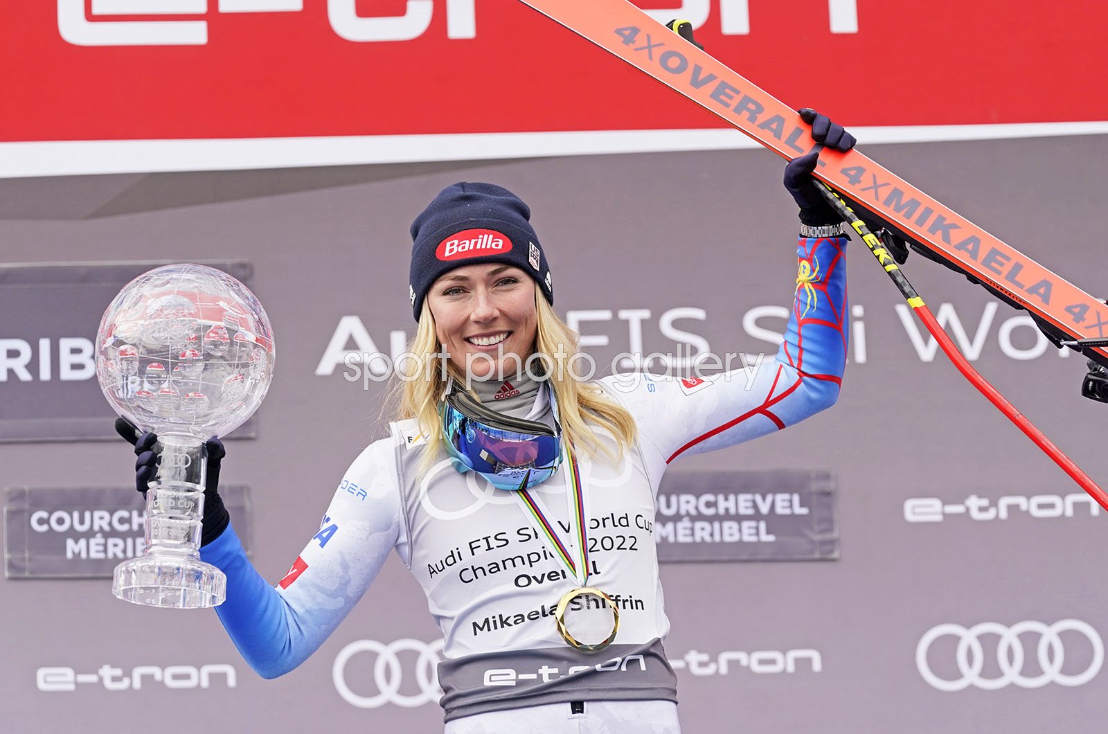 Mikaela Shiffrin USA Ski World Cup Overall Gold Globe Courchevel 2022 ...