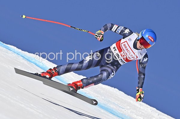 Mikaela Shiffrin USA Ski World Cup Women's Super G St Moritz Switzerland 2022