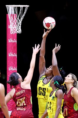 Jhaniele Fowler Jamaica shoots v England Netball International Series 2023