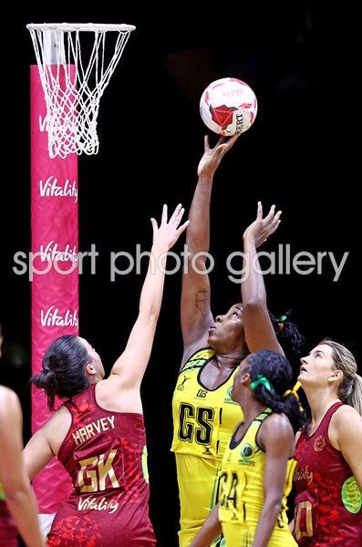 Jhaniele Fowler Jamaica shoots v England Netball International Series 2023