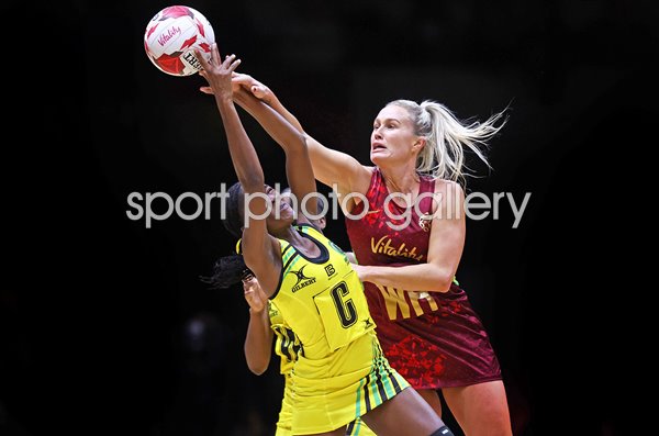 Nicole Dixon-Rochester Jamaica v Chelsea Pitman England Netball International 2023