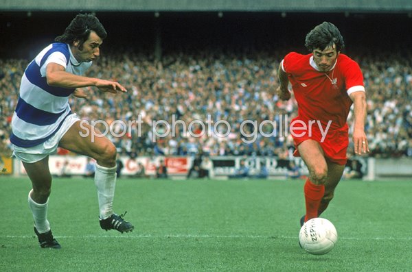 Kevin Keegan Liverpool v Dave Clement Queens Park Rangers Loftus Road 1975