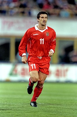 Gary Speed Wales v Italy European Championship qualifier Bologna 1999