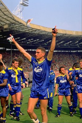 Vinnie Jones Wimbledon celebrates FA Cup Final win v Liverpool 1988