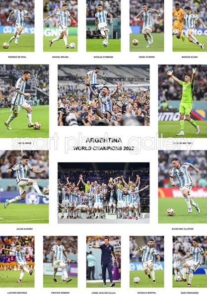 Argentina World Champions 2022 Team Special Collage