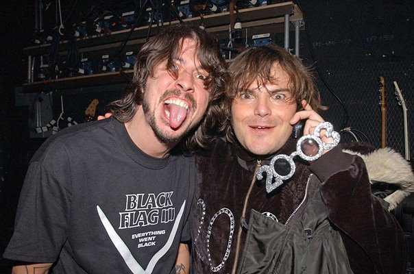 Dave Grohl Foo Fighters & Actor Jack Black 