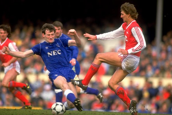 Dave Watson Everton v Tony Adams Arsenal Division One Highbury 1987