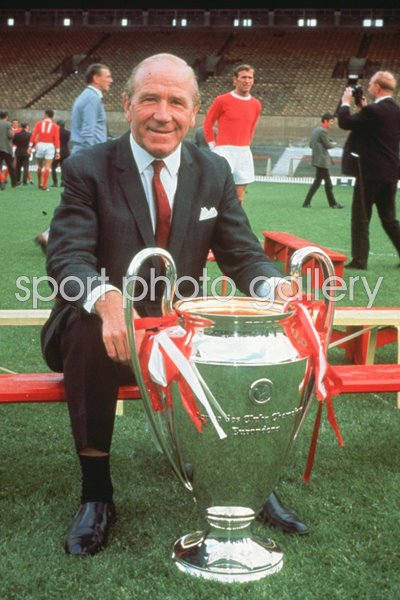 Sir Matt Busby Manchester United manager European Cup Trophy 1968