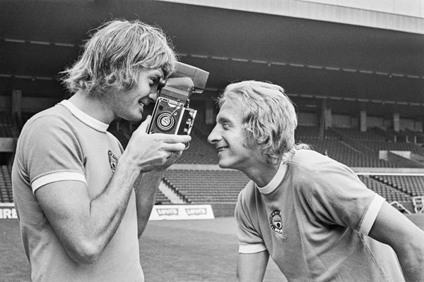 Rodney Marsh & Denis Law Manchester City 1973