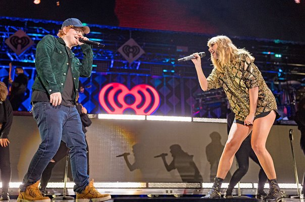 Ed Sheeran and Taylor Swift perform onstage The Forum Inglewood California 2017