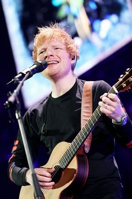 British musician Ed Sheeran performs The Forum Los Angeles 2021