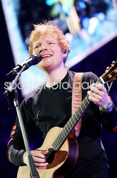 British musician Ed Sheeran performs The Forum Los Angeles 2021