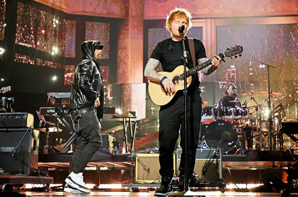 Eminem & Ed Sheeran Rock & Roll Hall Of Fame Induction Ceremony 2022