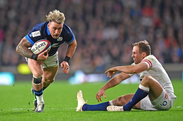 Stuart Hogg Scotland v Max Mallins England Six Nations 2023