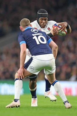 Maro Itoje England v Finn Russell Scotland Six Nations Twickenham 2023