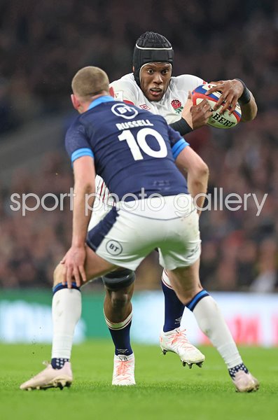 Maro Itoje England v Finn Russell Scotland Six Nations Twickenham 2023