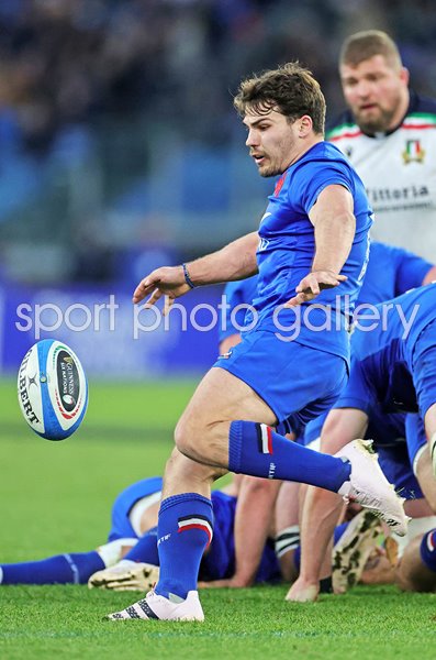 Antoine Dupont France box kicks v Italy Six Nations Rome 2023