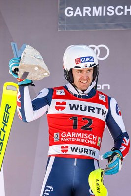 Dave Ryding Great Britain Ski World Cup Podium Slalom Garmisch Partenkirchen 2023