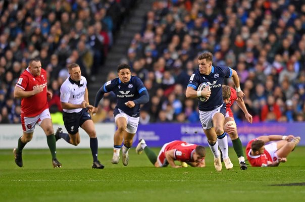 Huw Jones Scotland breaks v Wales Six Nations Murrayfield 2023