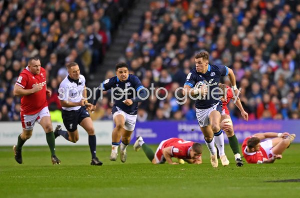 Huw Jones Scotland breaks v Wales Six Nations Murrayfield 2023