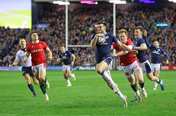 Blair Kinghorn Scotland scores v Wales Six Nations Murrayfield 2023