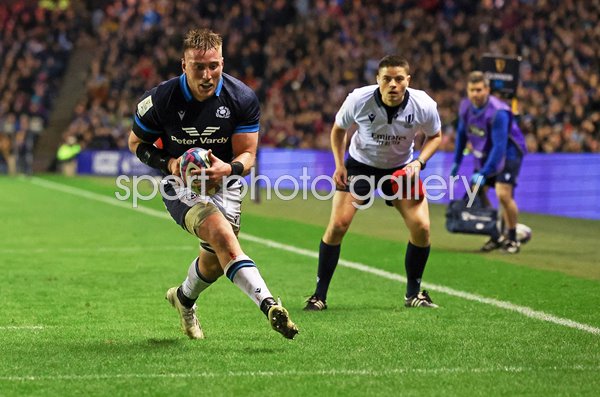Matt Fagerson Scotland scores v Wales Six Nations Murrayfield 2023