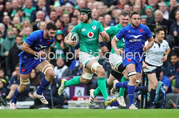 Caelan Doris Ireland breaks v France Six Nations Dublin 2023